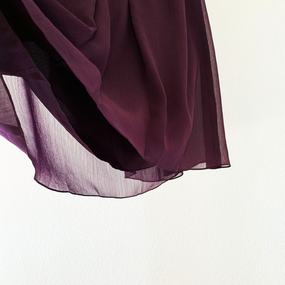 David's Bridal Short Crinkle Chiffon Dress Sz 4 - Picture 6 of 7